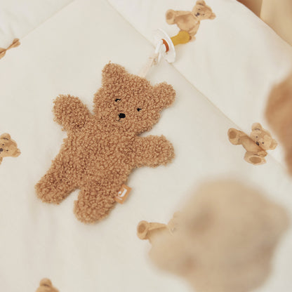 Attache tétine doudou bear ours - Camel Biscuit