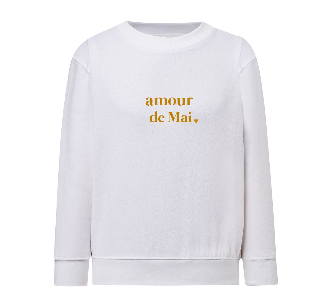 Sweat amour + mois de naissance - de 1 an à 6 ans