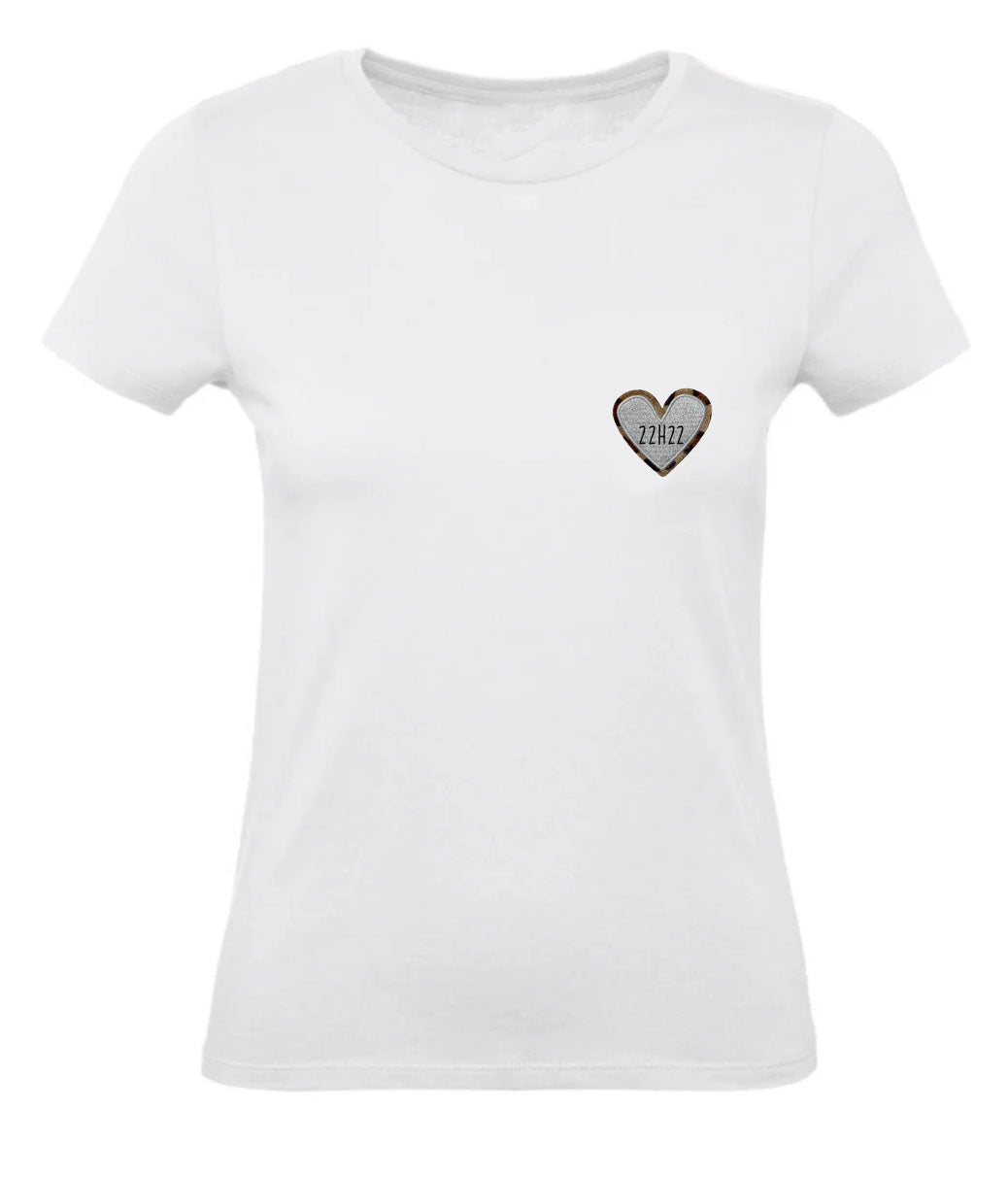 Tee shirt Femme Coeur léopard - Heure(s) de naissance