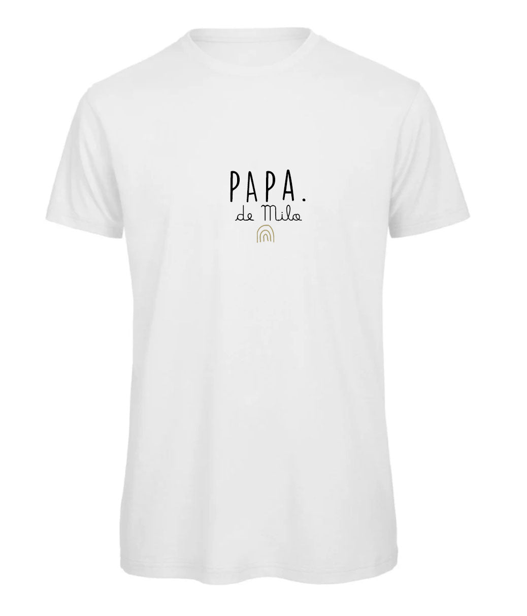 Tee shirt "PAPA de" à personnaliser