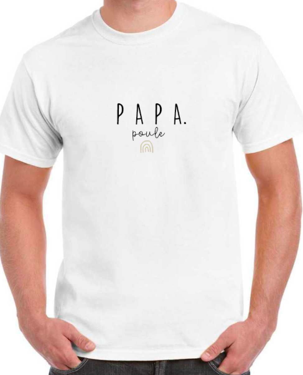 Tee shirt "PAPA de" à personnaliser