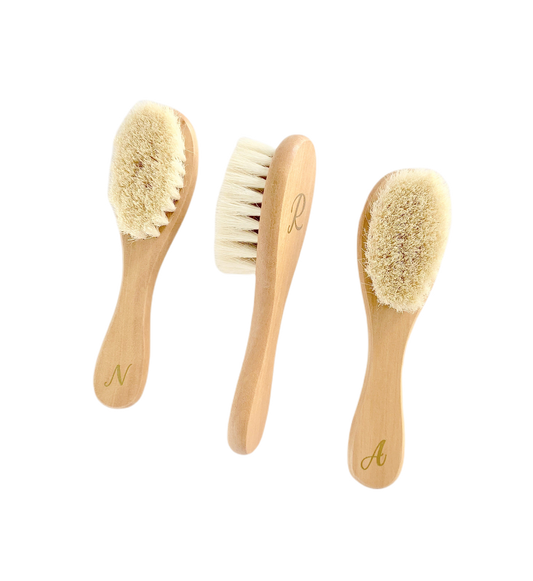 Brosse en bois Initiale À personnaliser