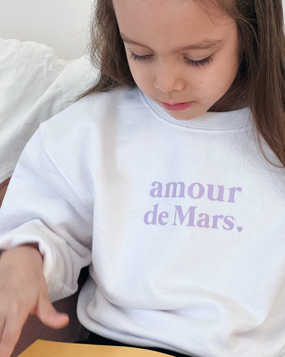 Sweat amour + mois de naissance - de 1 an à 6 ans