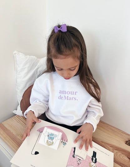 Sweat amour + mois de naissance - de 1 an à 6 ans